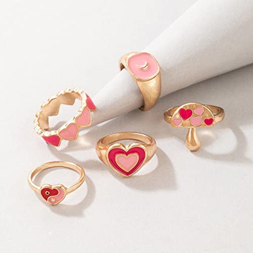 5-Piece Plated Rings Set